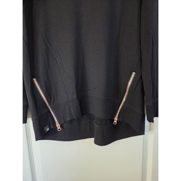 Glyder Black Adore Long Sleeve Zipper Accent Modal Sweatshirt, Women's Medium - Picture 10 of 15
